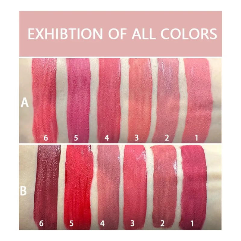 Nuevo Producto Cosmético, Juego De 6 Esmaltes Para Labios, N
