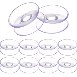 FOMIYES 10pcs Double Sided Suction Cups Glass Sucker Pads Transparent Table spacers for Glass Table Top 30mm