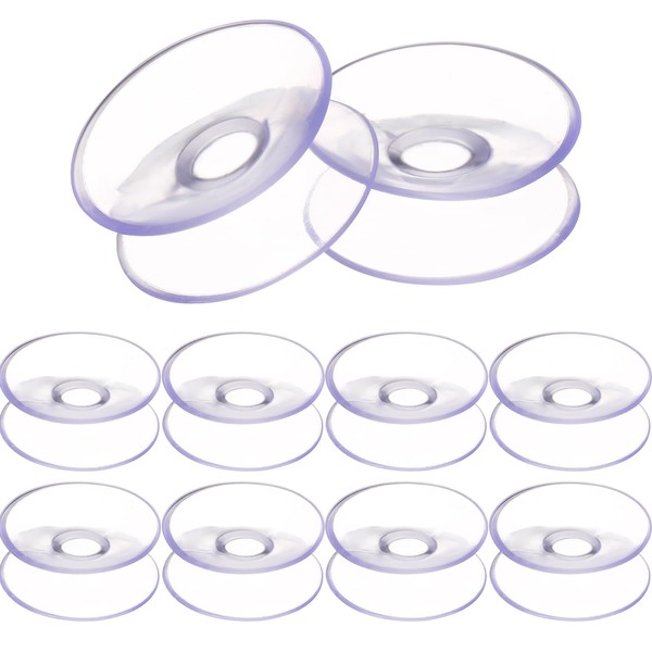 FOMIYES 10pcs Double Sided Suction Cups Glass Sucker Pads Transparent