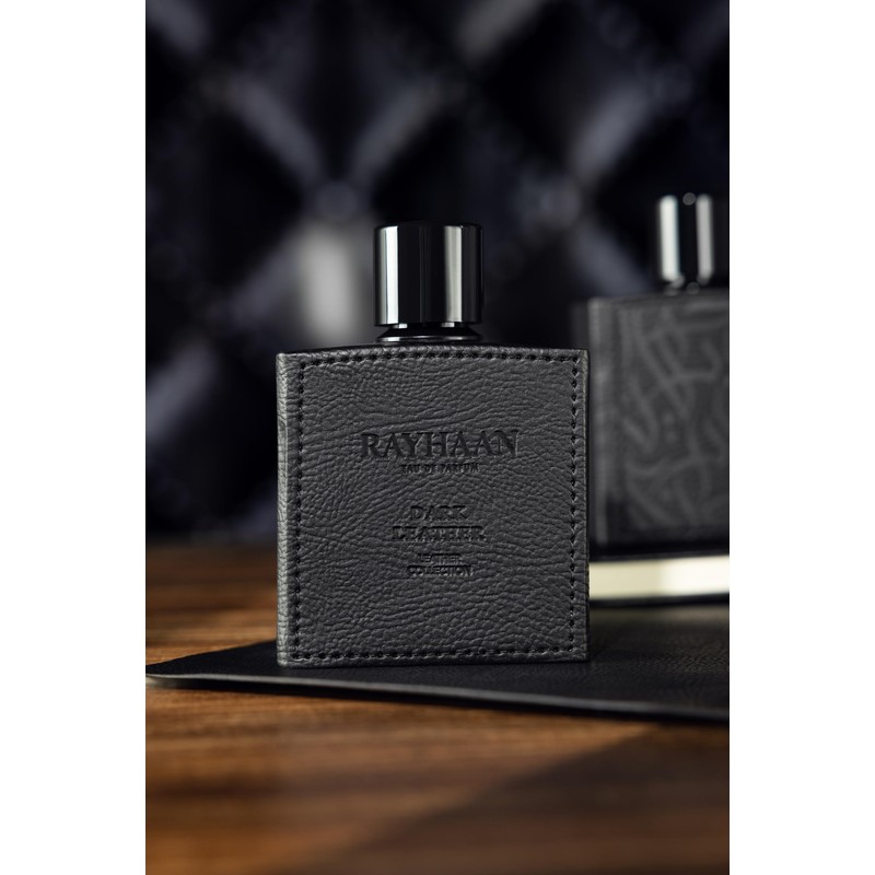 RAYHAAN Dark Leather for Men Eau de Parfum Spray, 3.4