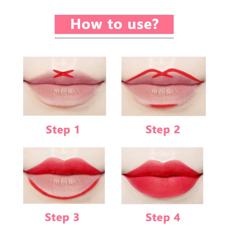 12 Pieces Professional Lipstick Set, Smooth Lip Contour Modelling Kit,