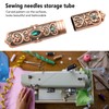 Vintage Needle Case Set Rhinestone Carved Pattern Fashionable Sewing Needles