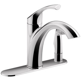 KOHLER Mistos Single-Handle Standard Kitchen Faucet With Side Sprayer In Polished Chrome