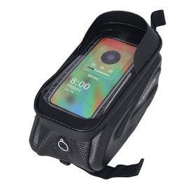 Bike Phone Front Frame Bag, Waterproof Cycling Pouch Touchscreen Bike Phone Mount Top Tube Bag Cycling Pouch for Phone Under 7.2 Inches Cycling Parts Riding Racks and Storage