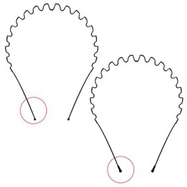 Unisex Face Wash (Wire Headband Type E) Wave Hairband Men Women / 남여공용 세안 세수 (철사 머리띠 E타입) 웨이브 헤어밴드 남성 여성