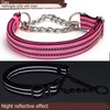 Reflective Martingale Dog Collar with Chain,Comfort Padded Strap No-Pull Dog