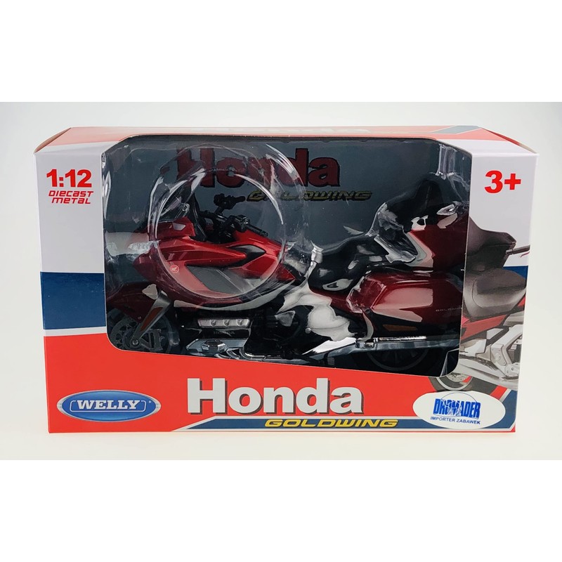 Welly Honda Goldwing Gold Wing Red 1/12 Model Motorcycle Model