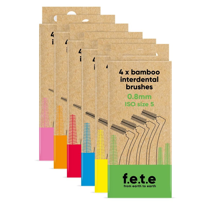 f.e.t.e | Red ISO Size 2-0.50mm Bamboo Interdental Brushes |