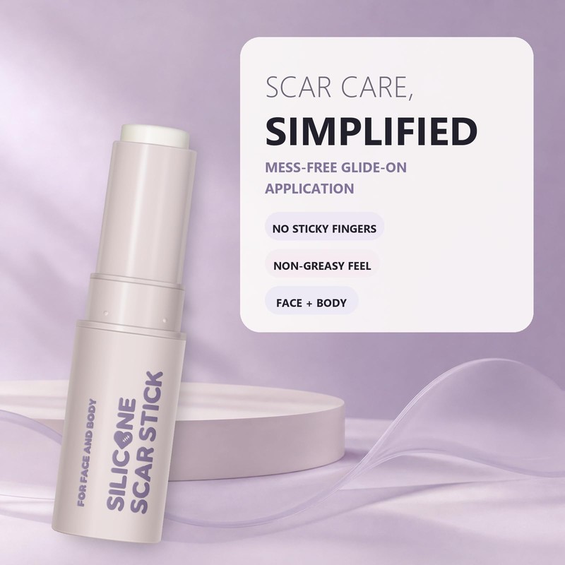 Silicone Scar Stick for Face & Body, 0.28 oz, Mess-Free