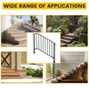 KUAFU 4-5 Step Hand Rail, Handrails for Outdoor Steps, 4-5