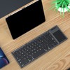 Portable Bluetooth Keyboard Foldable Multi Device Travel Keyboard with Touchpad