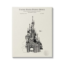 Stupell Industries Intricate Castle Blueprint Diagram Canvas Wall Art, Design by Karl Hronek