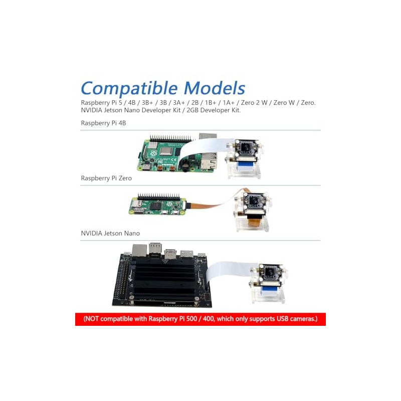 Freenove Cámara de 8MP para Raspberry Pi 5 4 B