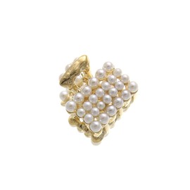 VingTAINE H7414 Mini Pearl Hair Claw Petite Small Simple Cute Gift, gold