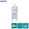 ELPA JD110V40WG9P2 Bulb, 110V, 40W, G9, Clear, G-JD03H