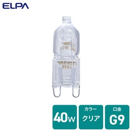 ELPA JD110V40WG9P2 Bulb, 110V, 40W, G9, Clear, G-JD03H