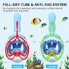 Full Face Snorkel Mask for Kids Breathing System Foldable 180