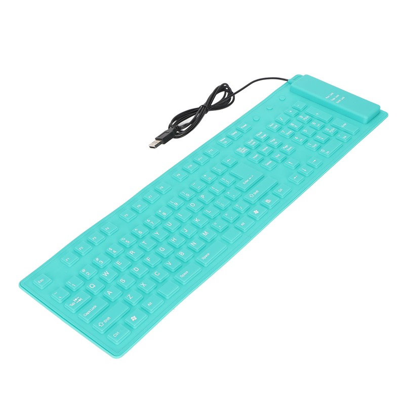 Foldable Silicone Keyboard 108 Keys Silicone Foldable USB Wired Waterproof