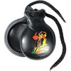Spanish castanet souvenir, black color with typical Spanish drawings.