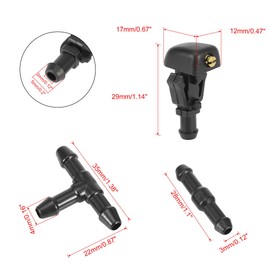 MACHSWON Front Windshield Washer Nozzles Kit 2Meters Windshield Washer Hose with Connectors Replaces 3W7Z17603AA Fit for Ford F150 2005-2013