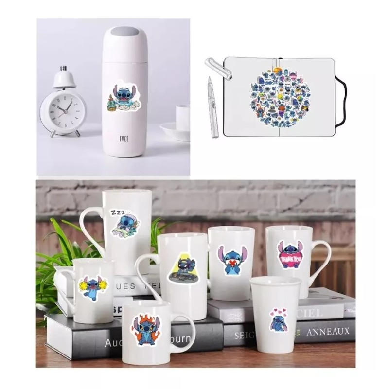 Lilo Y Stitch 50 Calcomanias Stickers Película Contra Agua