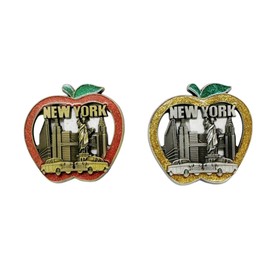 10 Pack Multicolor Bundle NYC Metal Refrigerator Fridge Magnets New York Souvenir Empire State Building, Skylines, Statue of Liberty, Big Apple, USA Flag, Fridge Magnet Bottle Opener (Color May Vary)