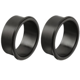 cyclingcolors 2 x Ventilation Rings Caravan Camper Round Plastic Ventilation Grille Ventilation Air Rosette with Cover Edge for Inleting, Diameter 29 mm, Black