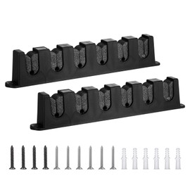 Snugrance 2 Pcs Fishing Rod Holders for Fishing Boat, Wall Mount Fishing, 13.4 inch Pole Holders Horizontal, EVA Foam Garage Door Boat Rod Rack Accessories, Black