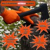 8 Mil Disposable Orange Nitrile Rubber Gloves. Heavy Duty, Food