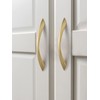 JIASENBAO Brushed Gold Cabinet Pulls 5 Inch Arch Twisted Brass