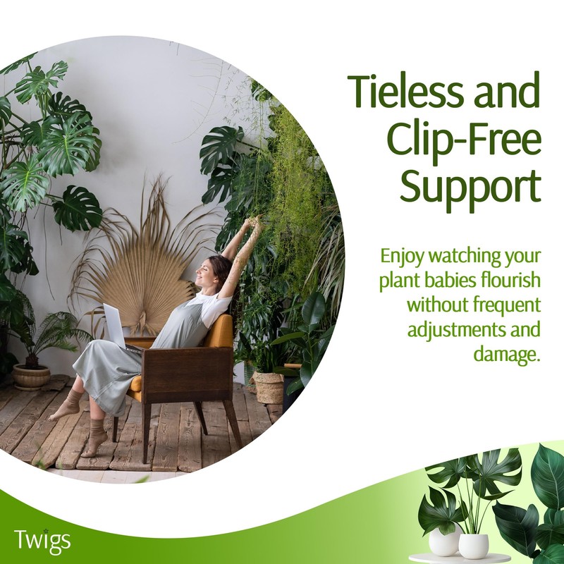 Twigs GA - Stackable Monstera Plant Support Stakes, Climbing Support
