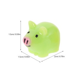 Gadpiparty Luminous Mini Resin Pigs 30pcs Tiny Glow in The Dark Miniature Pig Statue Mini Resin Animals for Fish Tank Decoration Fairy Garden Dollhouse Landscape Style B
