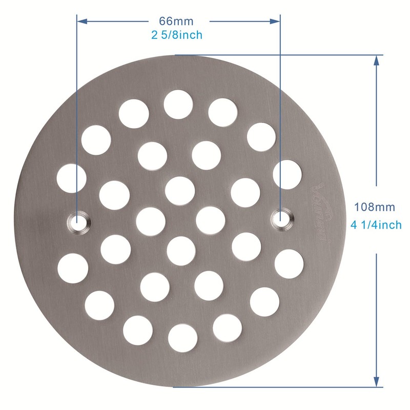VOURUNA 4-1/4Inch（108mm Screw-in Shower Strainer Drain Cover Replacement Floor Strainer
