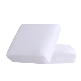AURLOE Waterproof Sofa Slipcovers 2Pieces Stretch Couch Cover Furniture Protector with Elastic Suitable for Loveseat,2 Seater Cushion Couch (2, White)