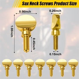 10PCS Sax Neck Screw for Saxophone Joints Thread Diameter 4mm, Brass Instrument Screw Replacement Tightening Attach Sax Screw for Soprano Alto Tenor