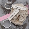 Gzrlyf Twins Keychain Set - One and Two Keychain for