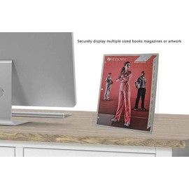 6 Pack Easel 8.5" Counter Slant Back Display Book Holder with Front Lip for Salons Galleries Real Estate Agents Restaurants Schools by Marketing Holders