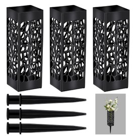 3 Grave Flower Stands, Hollow Flower Baskets, Floor Flower Stands, Grave Flower Baskets, Grave Decorations, Decorative Flower Baskets, Grave Vases