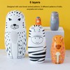 5Pcs Russian Nesting Dolls Hand Made Exquisite Wooden Animal Nesting