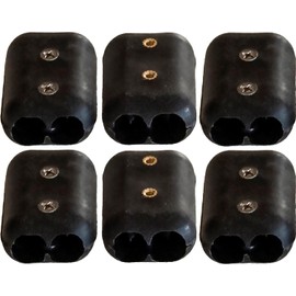 E-Z -TY 1/2 Inch (12/13 mm) Double OT Reusable Rope Clamps Black - SIX (6) PACK