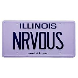 Ferris Bueller's Day Off NRVOUS Stamped License Plate