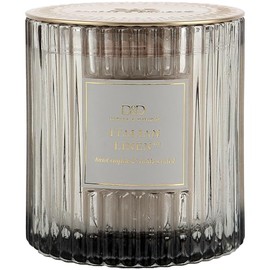Darsee & David's, Italian Linen Ribbed Candle, 10 Ounces
