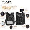 CAP Barbell (HHWV-CB020C) Adjustable Weighted Vest, 20-Pound,20 Pound, Black