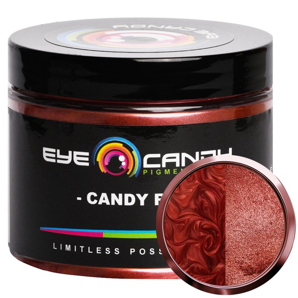 Eye Candy Premium Mica Powder Pigment “Candy Red” (50g) Multipurpose DIY Arts and Crafts Additive | Woodworking, Epoxy, Resin, Natural Bath Bombs, Paint, Soap, Nail Polish, Lip Balm
