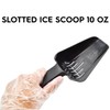 2 Pack Drainage Plastic Utility Ice Scoop 10 ounces Black,