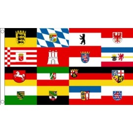 AZ FLAG 16 German Federal States Flag 3' x 5' - 16 States of Germany Flags 90 x 150 cm - Banner 3x5 ft