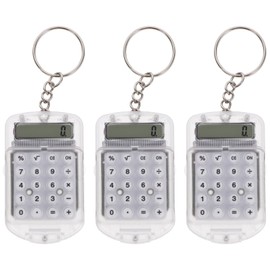 NUOBESTY 3pcs Mini Calculator Keychain Portable Pocket Electronic Calculator