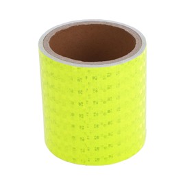 HOPESPANNER Universal 9.84ft x 3.94In Air-Release Adhesive Pinstripe Tape Reflective Automotive Pinstriping Tape PVC Fluorescent Yellow