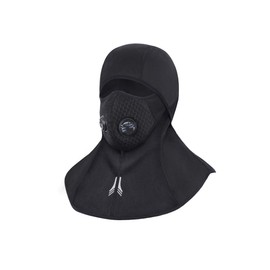Balaclava Winter Full Face Mask, Polyester Fleece Winter Waterproof Windproof Breathable Outdoors Face Masks Motorcycle Snowboard Cycling Ski Balaclava in Winter Neck Warmer or Lightweight Hat (Black)