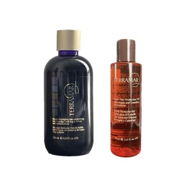 TERRAMAR | Kit capilar cuidado y protección del color | Shampoo Matizador 250 ml + Oleo protector del color de 98 ml
